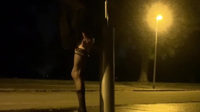 Публичный трах дилдомом с членом в парке