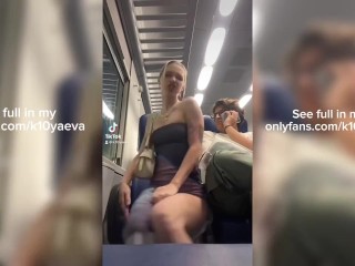  gets fucked by stranger in train on public