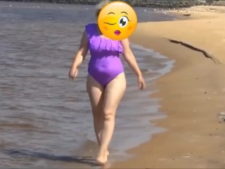 Sexy woman in wet swimsuit