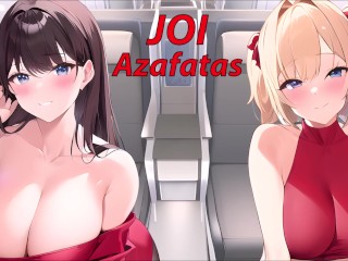 JOI Hentai Con Las Azafatas En El Avión. En Español.