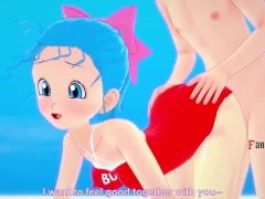 young Bulma having sex on the beach hentai bikini | Dragon ball | uncensored hentai