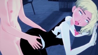 Gwen Stacy (mulher aranha) fodendo no telhado | Homem-Aranha | Marver hentai POV e normal