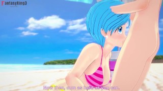 ビーチでの熟女ブルマセックス|ドラゴンボール Z |ビキニ変態