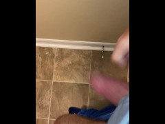Pounding my own cock-head with my fist, self discipline