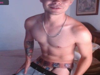 Sexy Paisa Boy Seduces and Smiles in Front of Webcam