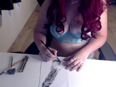 Drawing a big hard cock - erotic art - work in progress - Screenshot 15 of 16 - Erotic