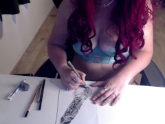 Drawing a big hard cock - erotic art - work in progress - Screenshot 16 of 16 - Sex Art