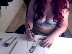 Drawing a big hard cock - erotic art - work in progress - Screenshot 9 of 16 - Drawing