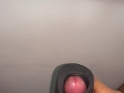 Preview 4 of TWO Vibrators on MAX Settings makes my Big Dick Explode with Cum! - Hot Moaning & Handsfree