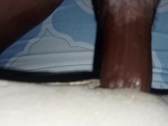 I was so horny and made hole on my pillow and cum inside it