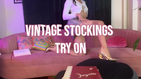 Vintage Nylon Try on My foot bitch