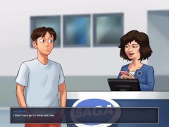 Summertime Saga: Asian Girl Takes A Big Cock At Work - Episode 201