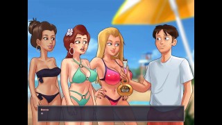 Summertime Saga: Festa safada com universitárias sexy na praia - Episódio 202