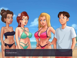 Summertime Saga : College Boobs Competition at the Beach - Episode 204