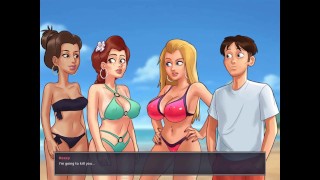 Summertime Saga : Compétition de seins à la plage - épisode 204