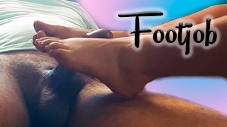 I made him cum with my feet for the first time and I loved it