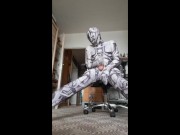 Preview 5 of White (Future Foundation) spiderman test cum with robot suit
