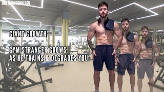 Crecimiento gigante - Extraño del gimnasio crece mientras entrena y te degrada
