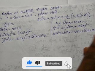 Prove this Math , Ratios of Multiple Angles Math Part 26 Slove by Bikash Educare