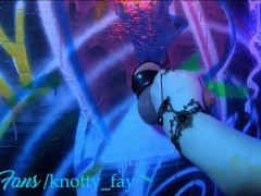 RAVE THEMED GLORY HOLE EGIRL SOUNDS SUBMISSIVE COCK CUM
