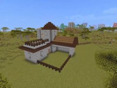 How to build a medieval stable house in Minecraft