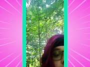 Preview 1 of Trans Sissy locks herself to a tree in public!
