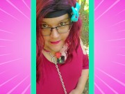 Preview 5 of Trans Sissy locks herself to a tree in public!