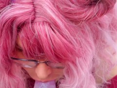 Chub trans sucks dildo walking down a public street! - Screenshot 13 of 16 - Sissy