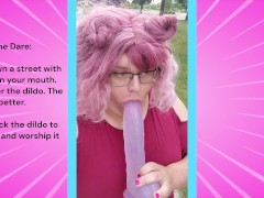 Chub trans sucks dildo walking down a public street! - Screenshot 5 of 16 - Disgraceful