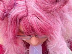 Chub trans sucks dildo walking down a public street! - Screenshot 9 of 16 - Exposed