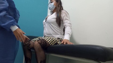 I'm the biggest slut in the hospital!! I have intense sex with a nurse while the doctor treats me