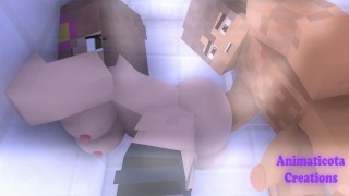 Jenny betrapt me in de badkamer | Minecraft Sex Mod
