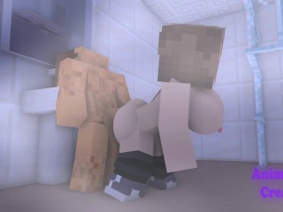 Jenny catches me in the bathroom | Minecraft Sex Mod