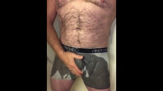 Bom dia Snapchat Sexting Pre-Cum, mijando na minha cueca, enfiando um vibrador na minha bunda e gozando