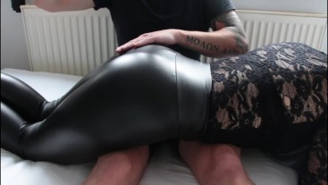 Touch my leather ass so hard as you can!