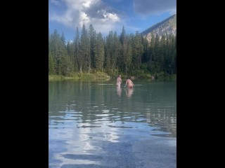 Skinny Dipping Fun in a Alpine Lake (very Cold Lol)