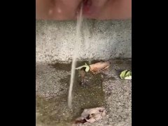 Taking a piss after work