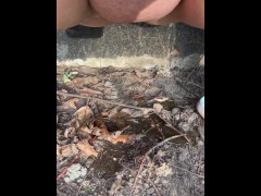 Taking a piss in the dirt