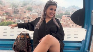 Naty Delgado Outdoor Fucking Of My Stepbrother's Best Friend While We Ride The Cable Car In Cali