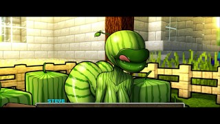 Loveskysanhentai's Minecraft Horny Craft Part 49 A Watermelon Blowjob