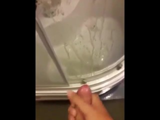 Massive Cumshot in the Shower ! Biggest Cumshot you will ever see