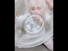 男の娘がシコシコオナニーして自分が出した精液飲んでみた - Screenshot 11 of 16 - Masturbation