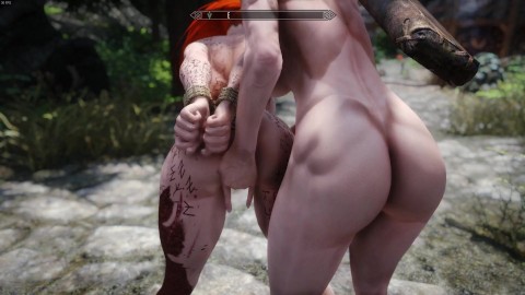 Skyrim Short - Breton caught by nord lesbian masturbation with commentary