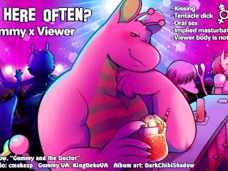 "cum here Often?" you Suck off a Big Pink Alien! Gummy x Viewer Audio