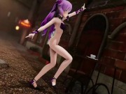 Preview 3 of Keqing Genshin Impact Undress Dance and Street Sex at Night Hentai Creampie MMD 3D Purple Hair