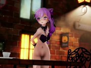Preview 4 of Keqing Genshin Impact Undress Dance and Street Sex at Night Hentai Creampie MMD 3D Purple Hair