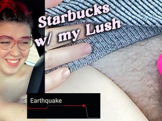 Cashier Flirts with me while i'm Cumming?! Lush Vibrator in Drive thru Vlog