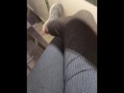 Preview 2 of Public masturbation playing with my wet throbbing pussy in a casino