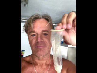 UltimateSlut Christophe SHIPS CUM SPERM CONDOM TO a FAN