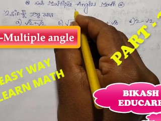 Sub Multiple Angles Classe 11 Matemática Amor Por Bikash Educare Parte 2